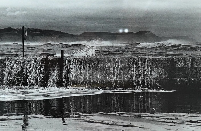 Roger Mayne (Photographer, 1929-2014), gelatin silver print, 'November storm, Lyme Regis', signed and dated '93, inscribed proof, 22 x 33cm. Condition - good